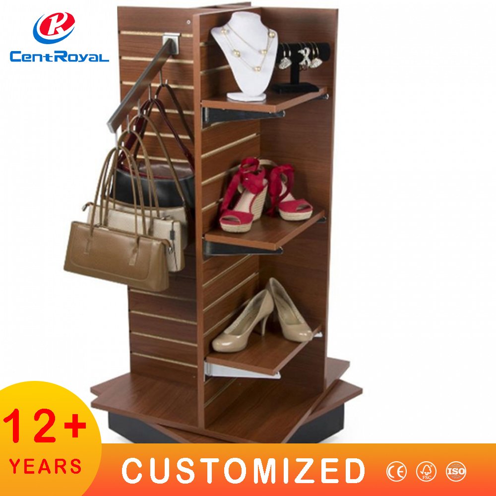 Custom Sport Shop Slipper Sneaker Sandal Shelf Running shoe Garment Store Rack Shelf Shoes wooden Shoe mdf Slatwall Display Rack