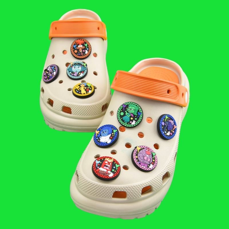 Cheap Wholesale clog charm keychain digital circus inside out karol g dog cat men shoes accessories