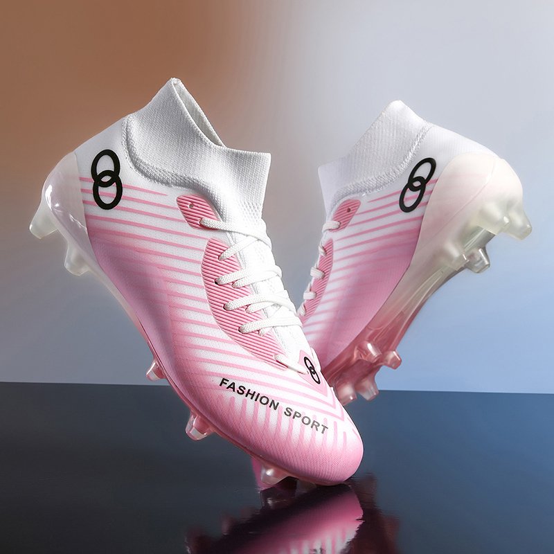 Custom High Top Professional AG TF Wear Resistant Training Football Cleats Long Nail Spike Soccer Boots for Men