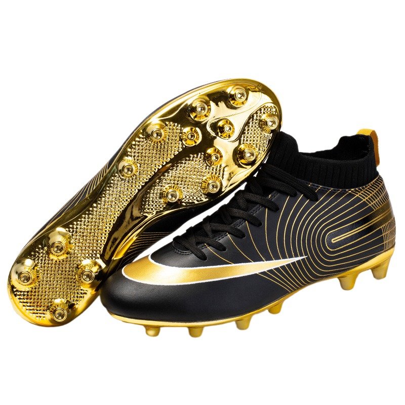 Children's soccer shoes gold long spikes sneakers men's wholesale indoor and outdoor training soccer boots football shoes