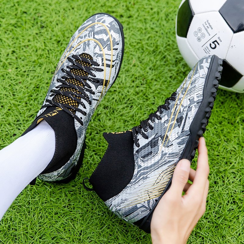 Kids Soccer Shoes Men's Boys Football Sports Shoes Broken Spikes Artificial Turf Fashion Grip Socks Sneakers Hot Selling.