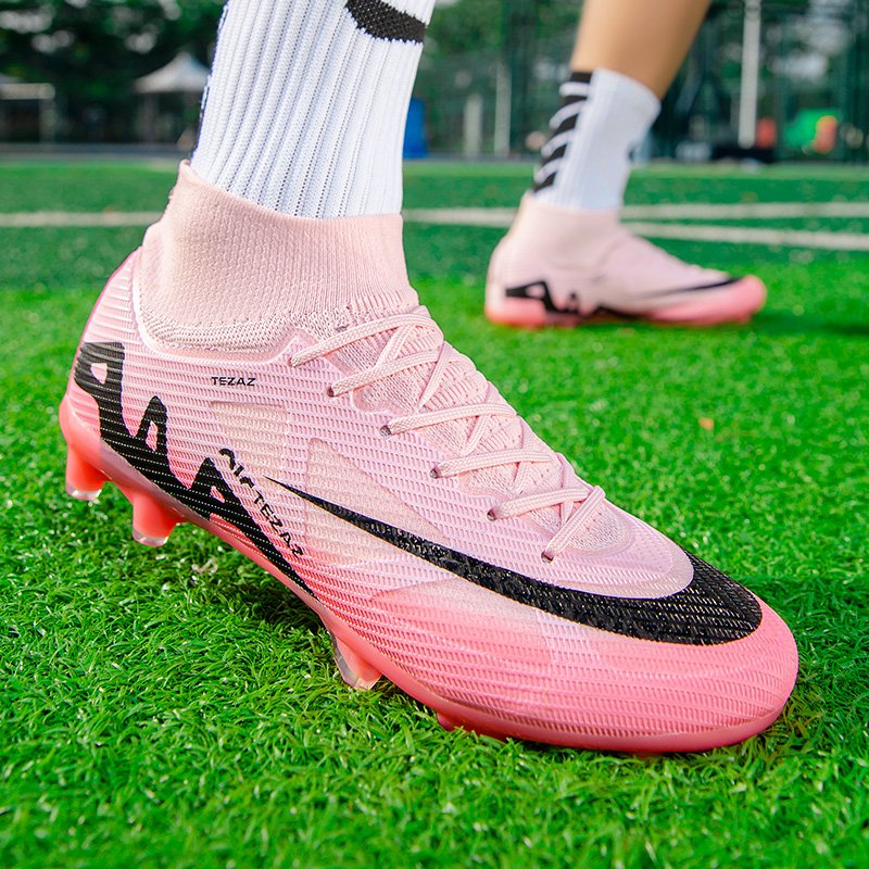 High Quality Outdoor Professional Men Football Sneakers High Ankle Men's Cleats Training Sport Shoes Soccer Boots