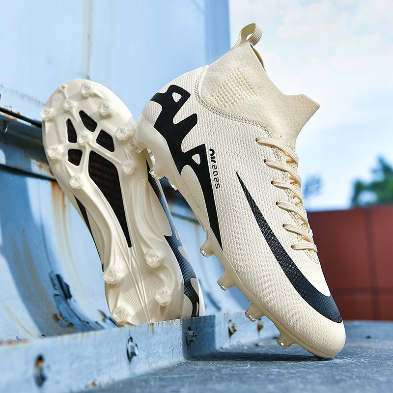 Professional Unisex High Ankle Soccer Cleats Shoes Football Boots Outdoor Training Turf Impact Winter Spring Autumn