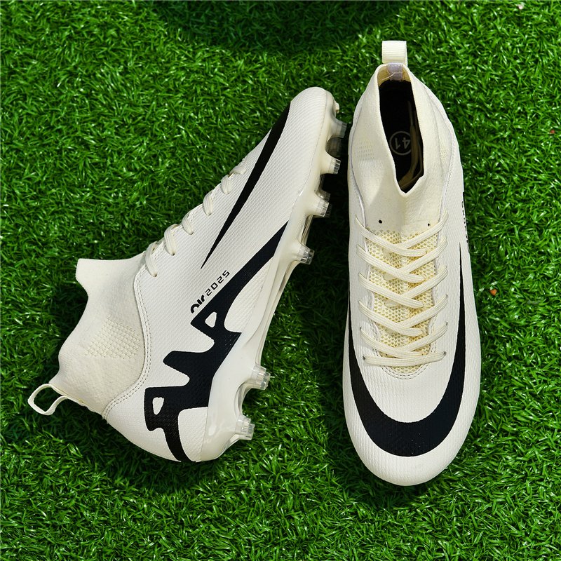 Professional Unisex High Ankle Soccer Cleats Shoes Football Boots Outdoor Training Turf Impact Winter Spring Autumn