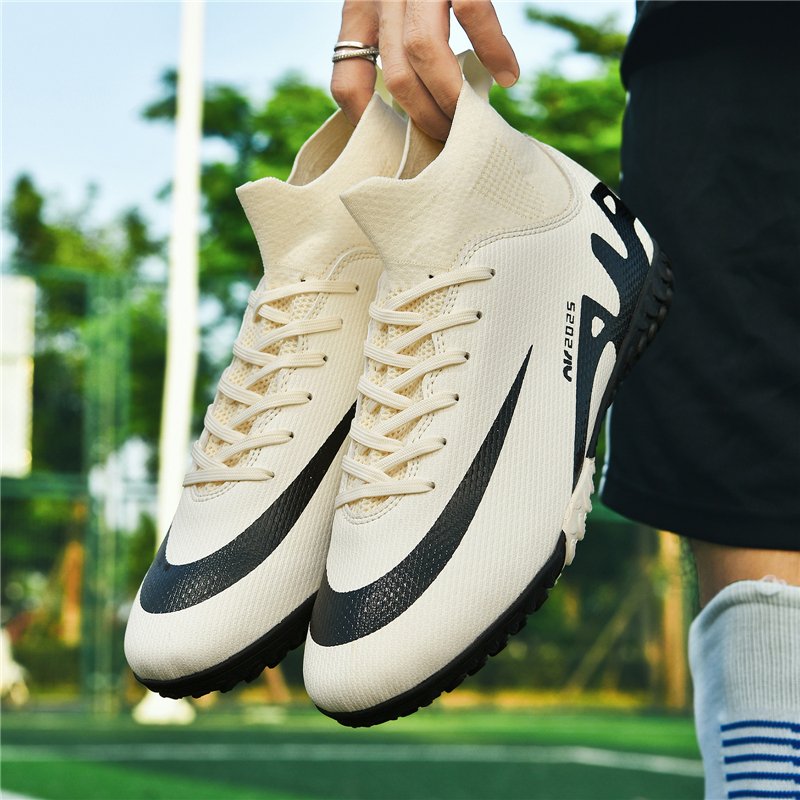 Professional Unisex High Ankle Soccer Cleats Shoes Football Boots Outdoor Training Turf Impact Winter Spring Autumn