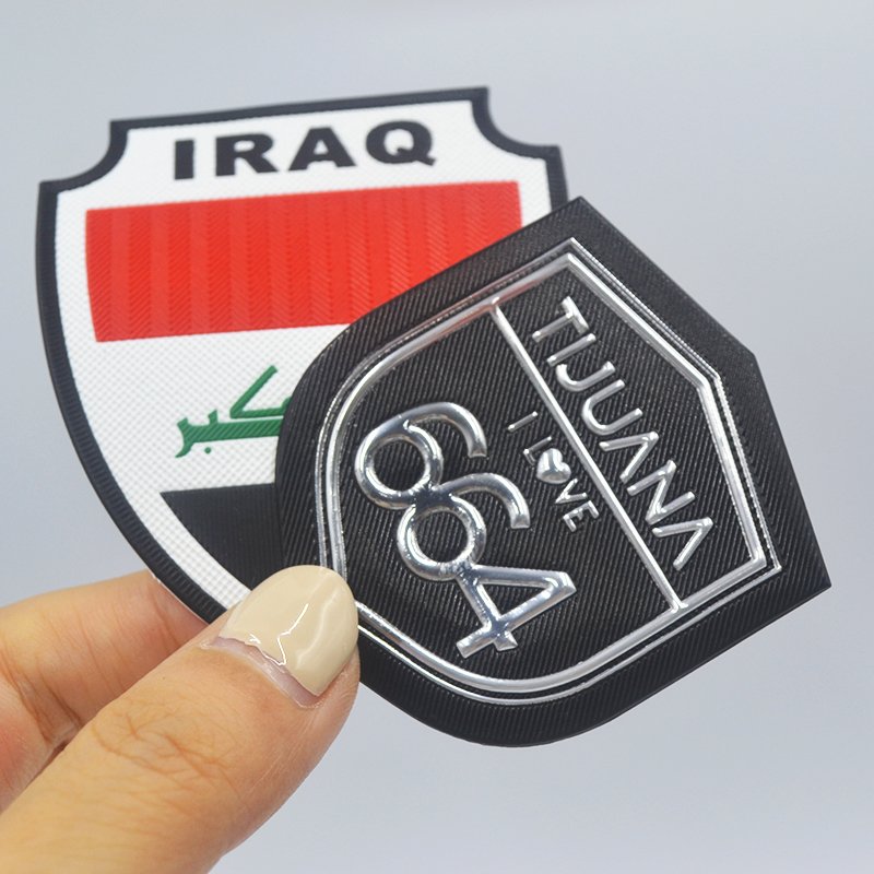 Custom Patches TPU Emblem Plastic Style Heat Transfer Embossed Logo Soccer Jersey 3D Soft TPU Badges for Football Sportswear
