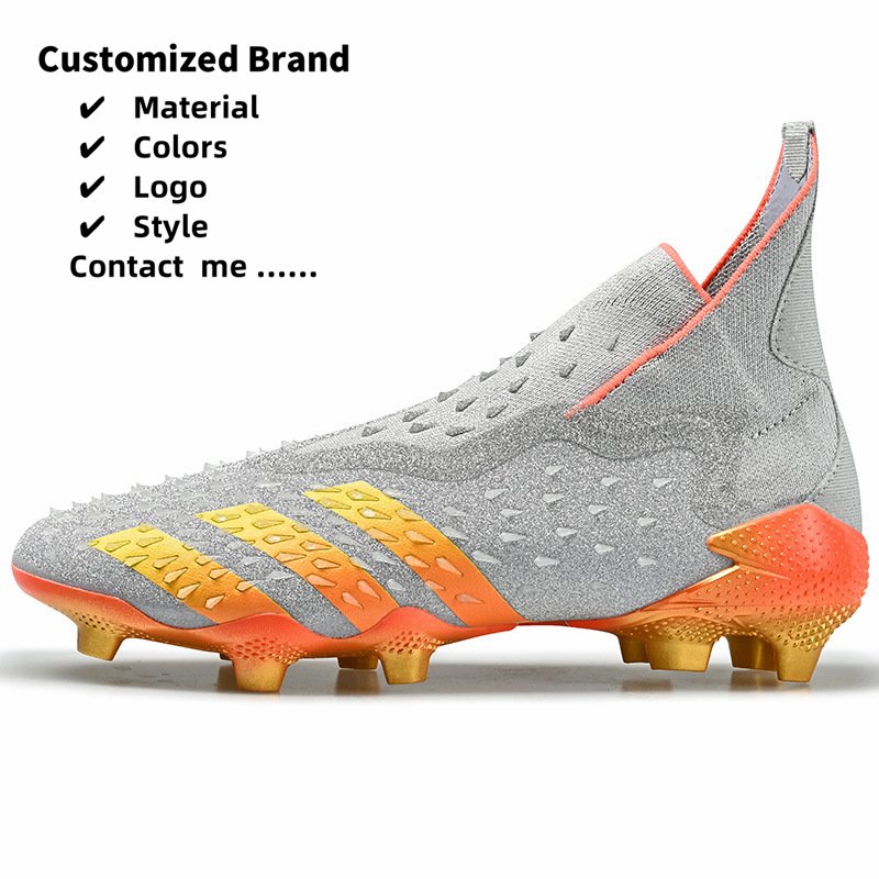 2023 high ankle mens womens kids freak+ football soccer shoes cleats TF l.aceless indoor football soccer shoes boots