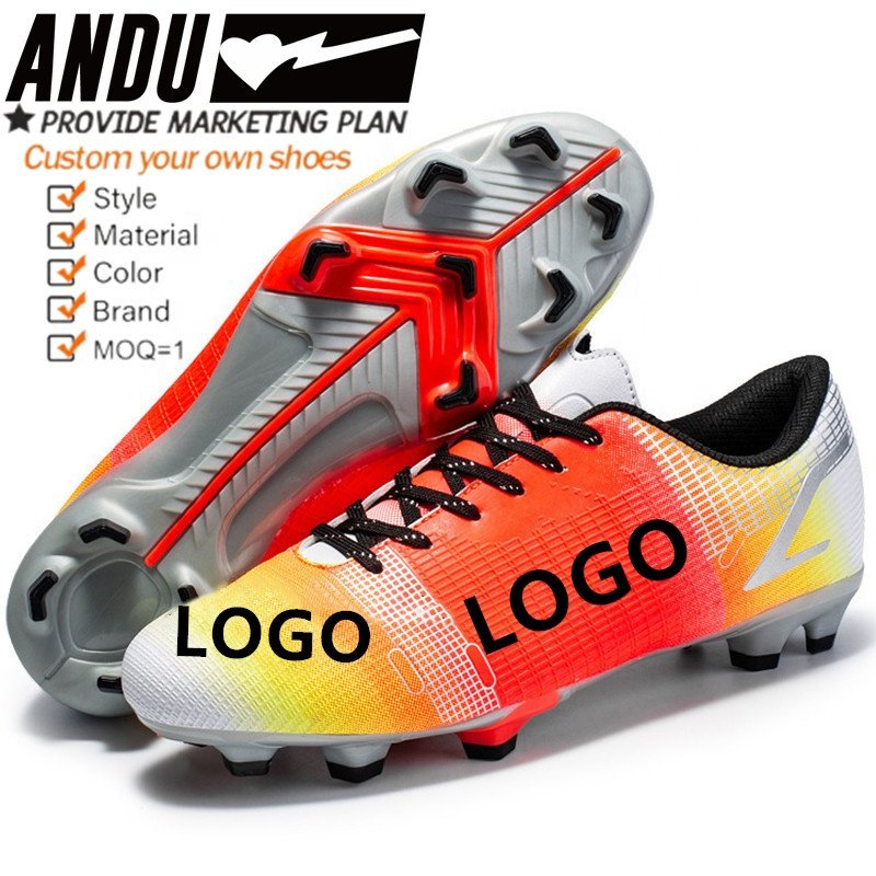 Size 30-45 Custom Soccer Shoes Mens Football Shoes Training Soccer Cleats Sneakers Kids Original Turf Football Boots