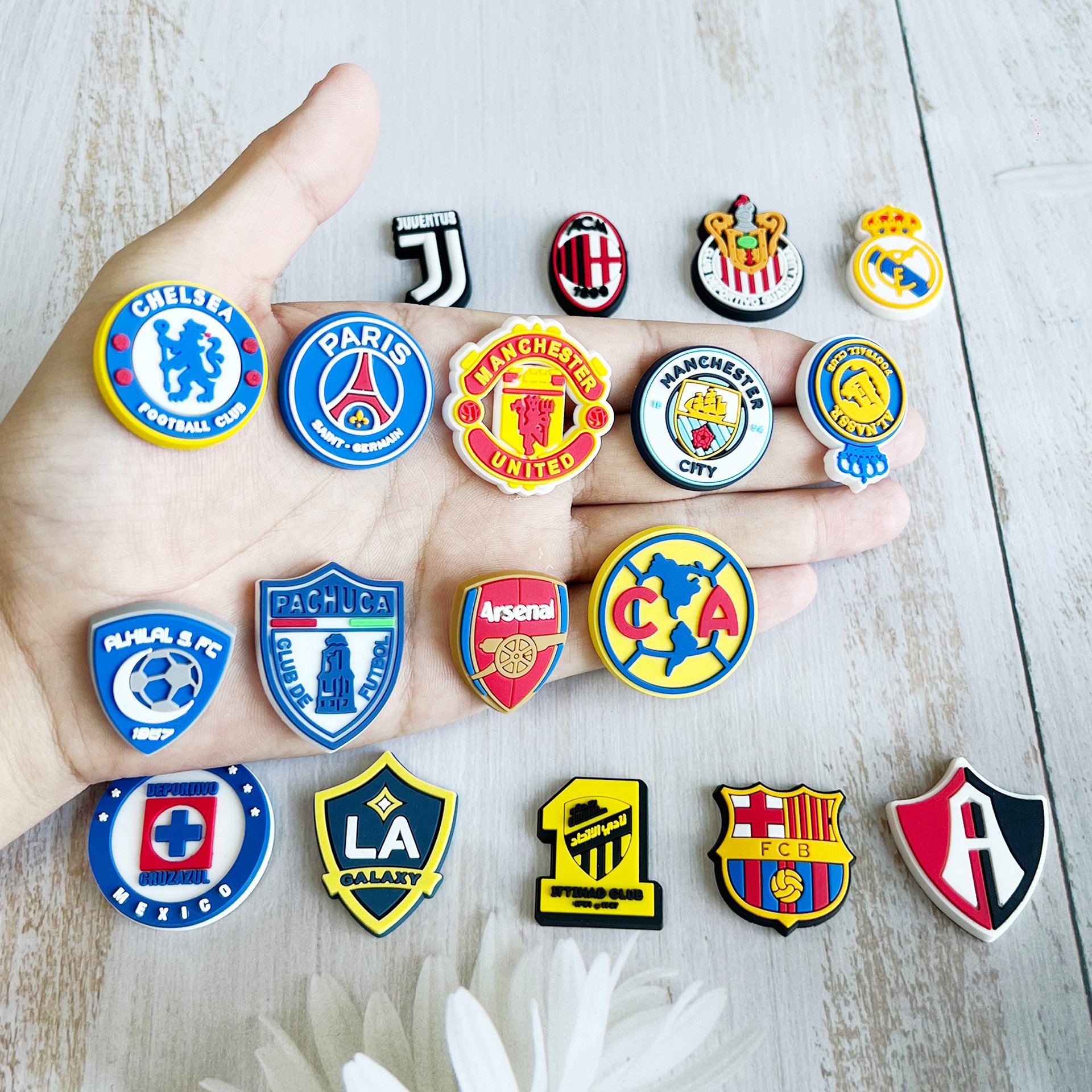 designer charms custom Wholesale custom designer clog charms football buckles for shoes football soccer shoe charms for fans