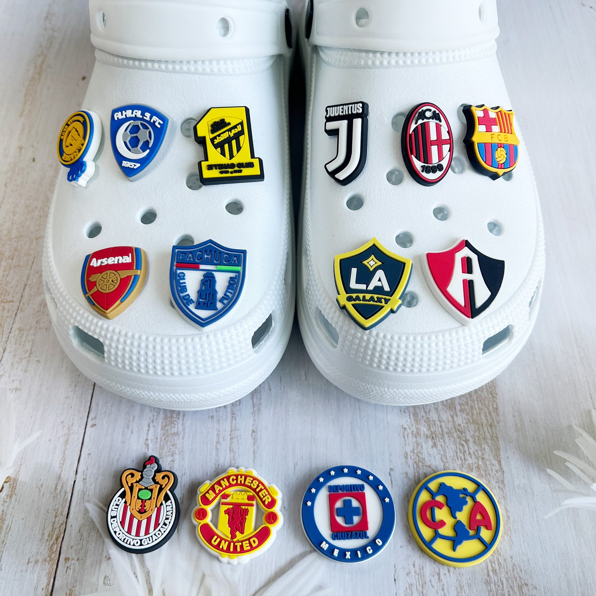 designer charms custom Wholesale custom designer clog charms football buckles for shoes football soccer shoe charms for fans
