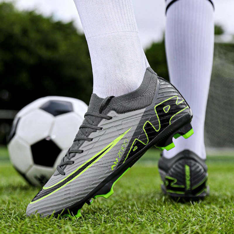 Wholesale High Quality Football Boots High Ankle Soccer Shoes for Boys Rubber Insole Sport Style Summer Autumn Seasons