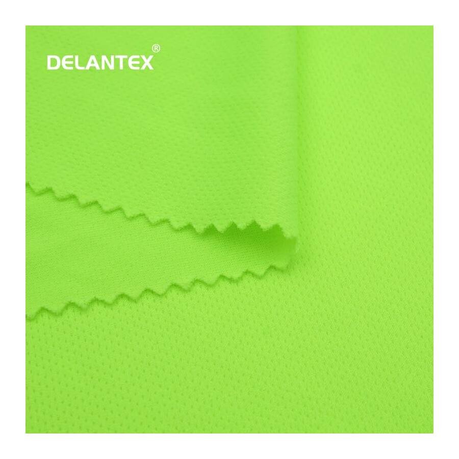 Delantex high quality 75/72F Mesh fabric Eyelet Brid Eye Knit fabric 100% Polyester Dry fast Dry quick Dry fit