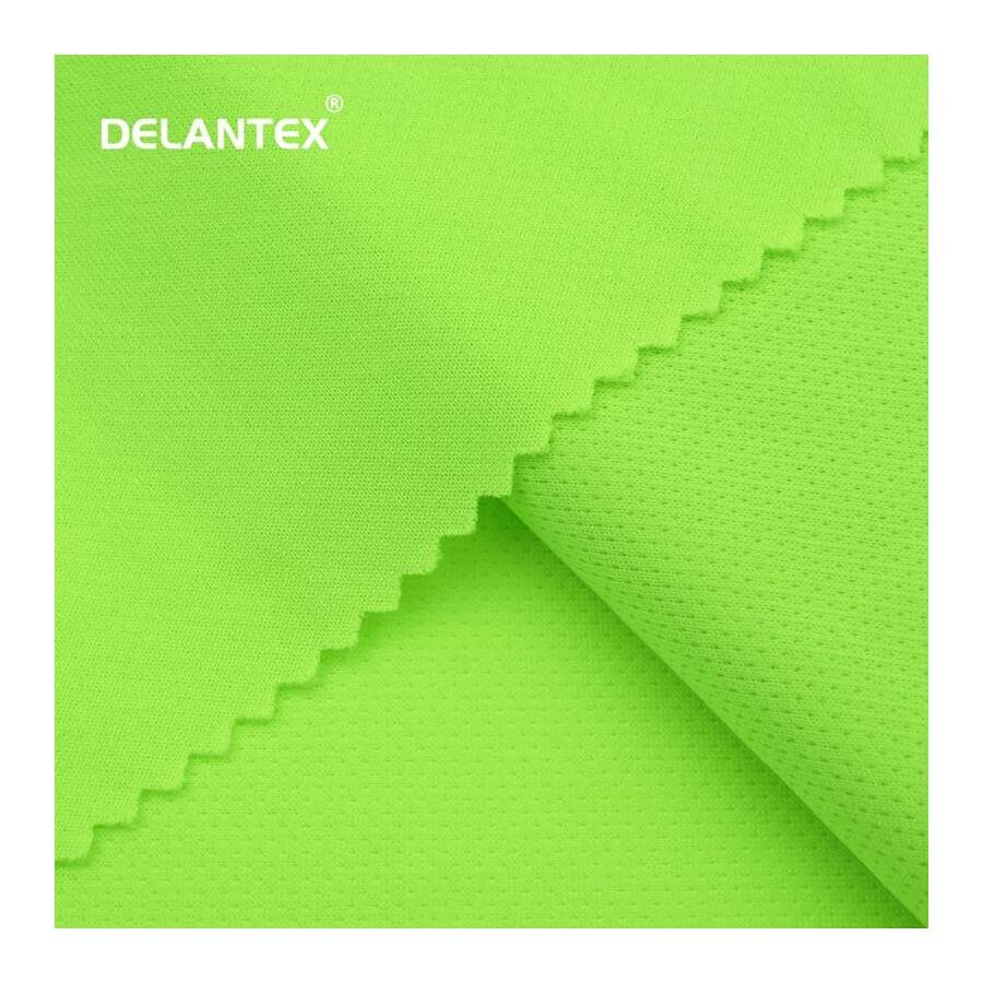 Delantex high quality 75/72F Mesh fabric Eyelet Brid Eye Knit fabric 100% Polyester Dry fast Dry quick Dry fit