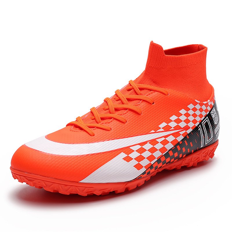 High-top soccer shoes boys and girls tf cross-border students outdoor sports training shoes
