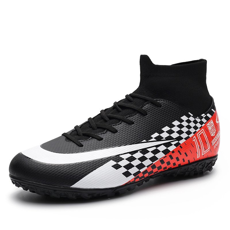 High-top soccer shoes boys and girls tf cross-border students outdoor sports training shoes