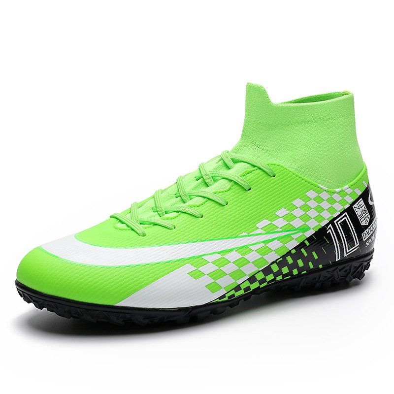 High-top soccer shoes boys and girls tf cross-border students outdoor sports training shoes