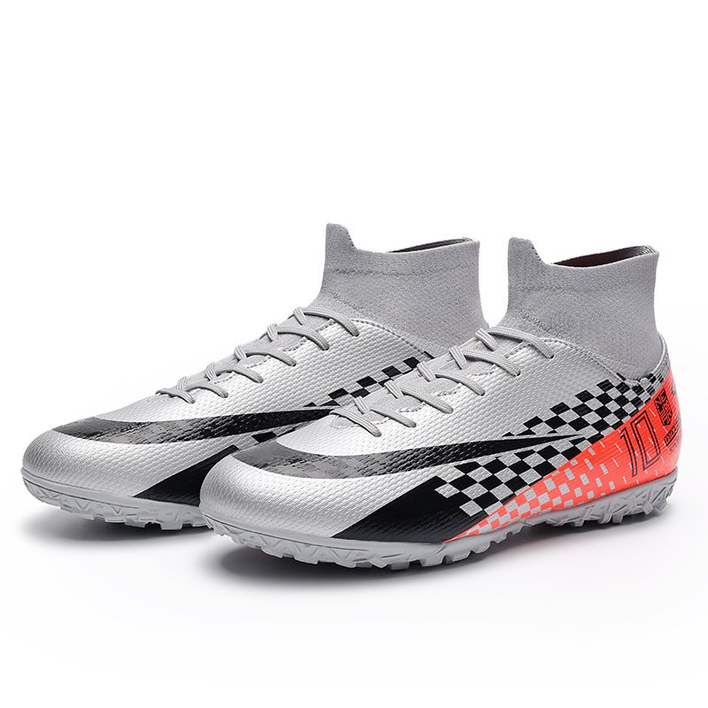 High-top soccer shoes boys and girls tf cross-border students outdoor sports training shoes