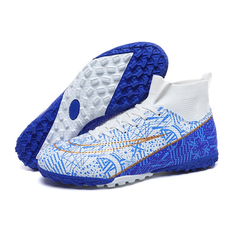 2024 New Most Popular High Ankle Soccer Shoes Man Kids Training Soccer Football Boots Customized Anti-slip Football Shoes