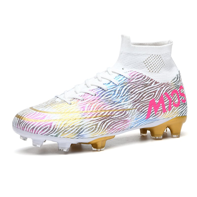 China Drop Shipping Cheap Men's Indoor Football Boot High Ankle Outdoor Soccer Cleat Sneaker Wholesale Sport Shoes Custom Brand