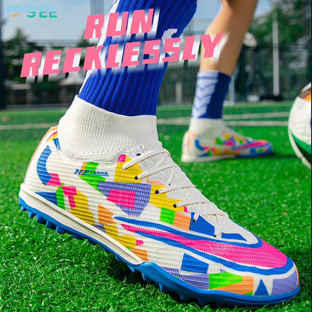 SeeMore Selection High Gripping Power Comfortable Breathable Professional Turf Shoes Football Cleats Soccer Shoes