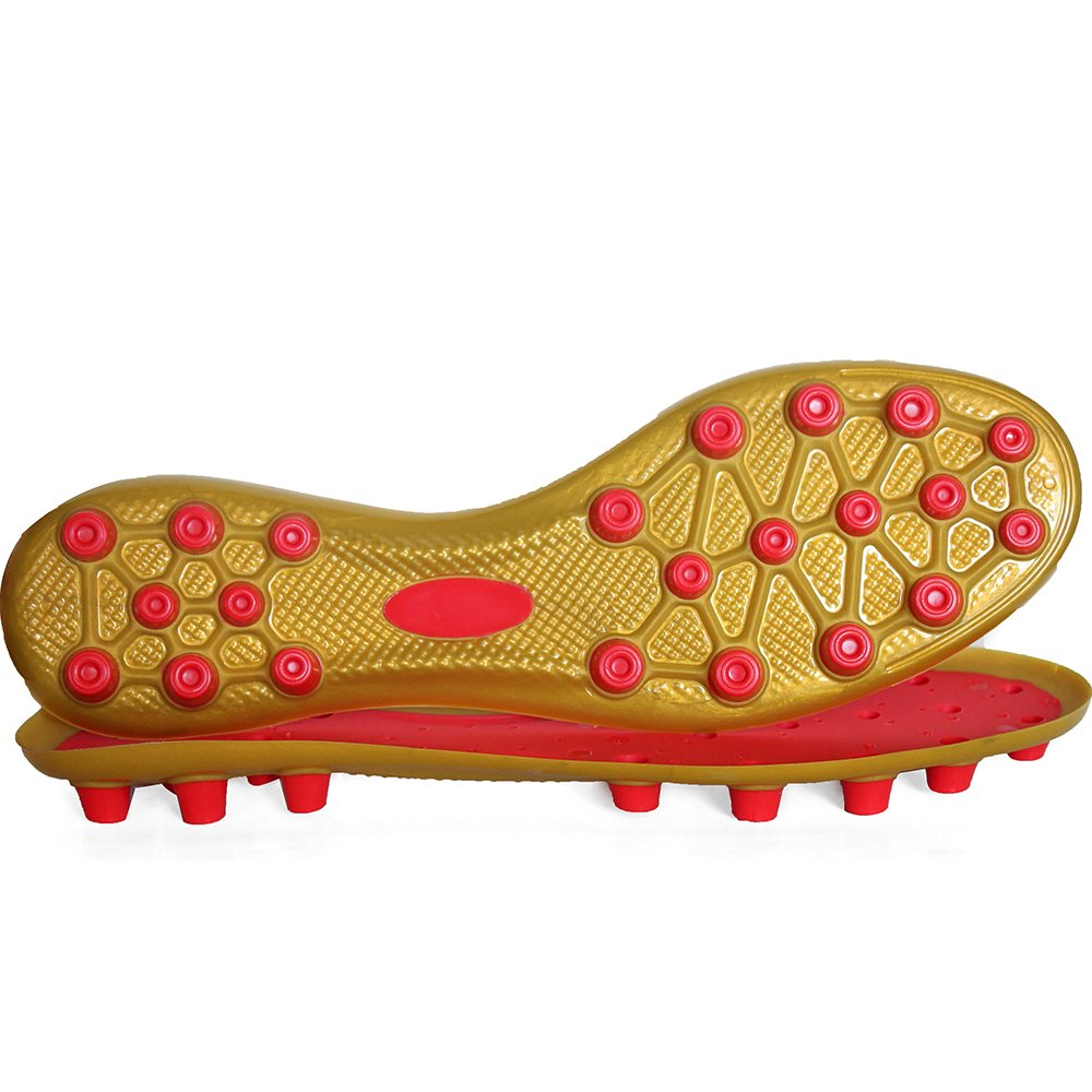 High Quality Light Weight Outdoor Futsal Soccer Sole With Pvc Injection Tpr Materials