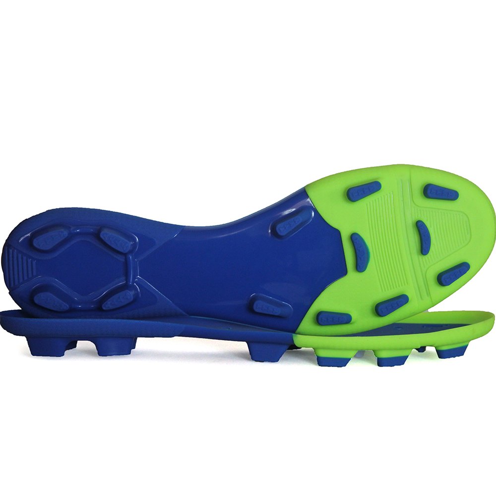 High Quality Light Weight Outdoor Futsal Soccer Sole With Pvc Injection Tpr Materials