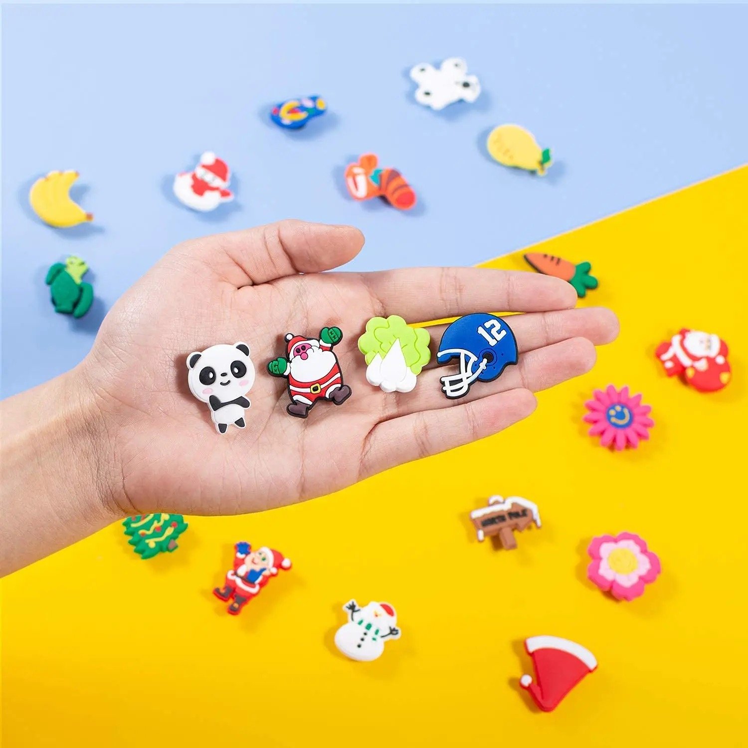Hot selling soft pvc shoe charms basketball shoe charms for clogs custom football soccer shoe charms for clog basketball team
