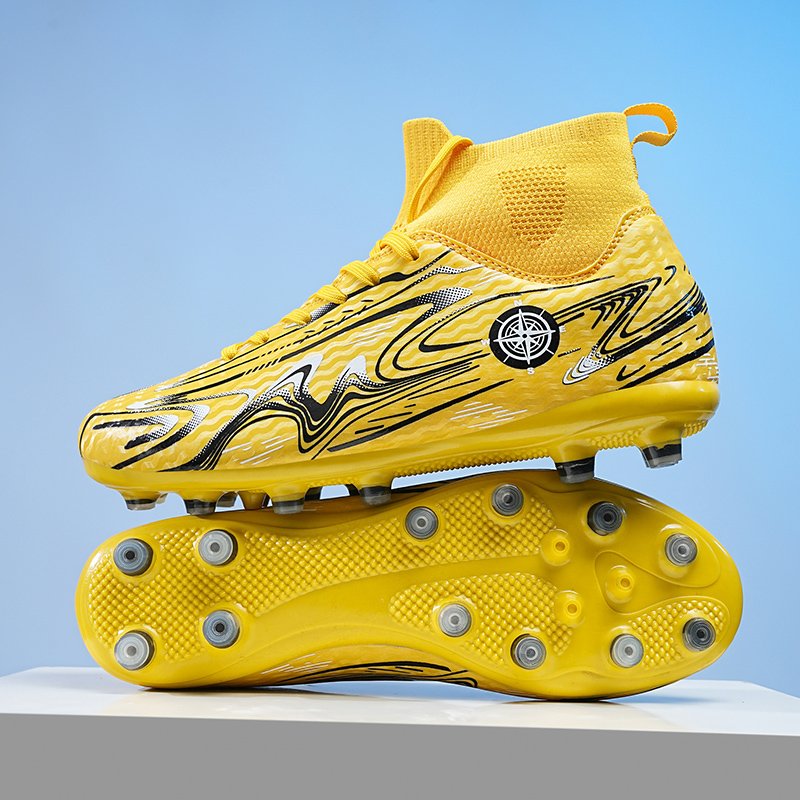 Brand Logo Custom High Top Professional AG TF Wear Resistant Training Kids Football Shoes Long Nail Spike Soccer Boots for Men