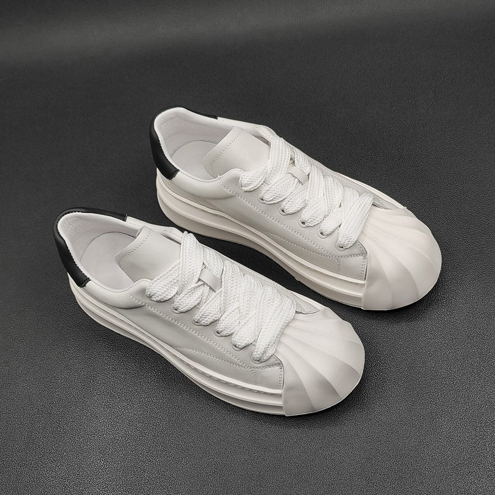 2024 new fashion men's casual sports shoes soft sole wear-resistant anti-slip sports skateboard shoes lace-up walking shoes