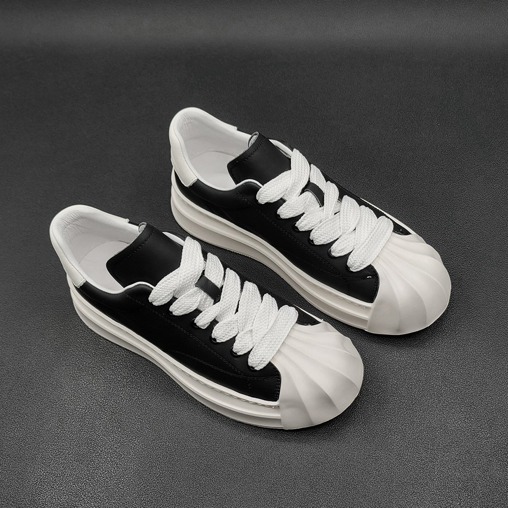 2024 new fashion men's casual sports shoes soft sole wear-resistant anti-slip sports skateboard shoes lace-up walking shoes
