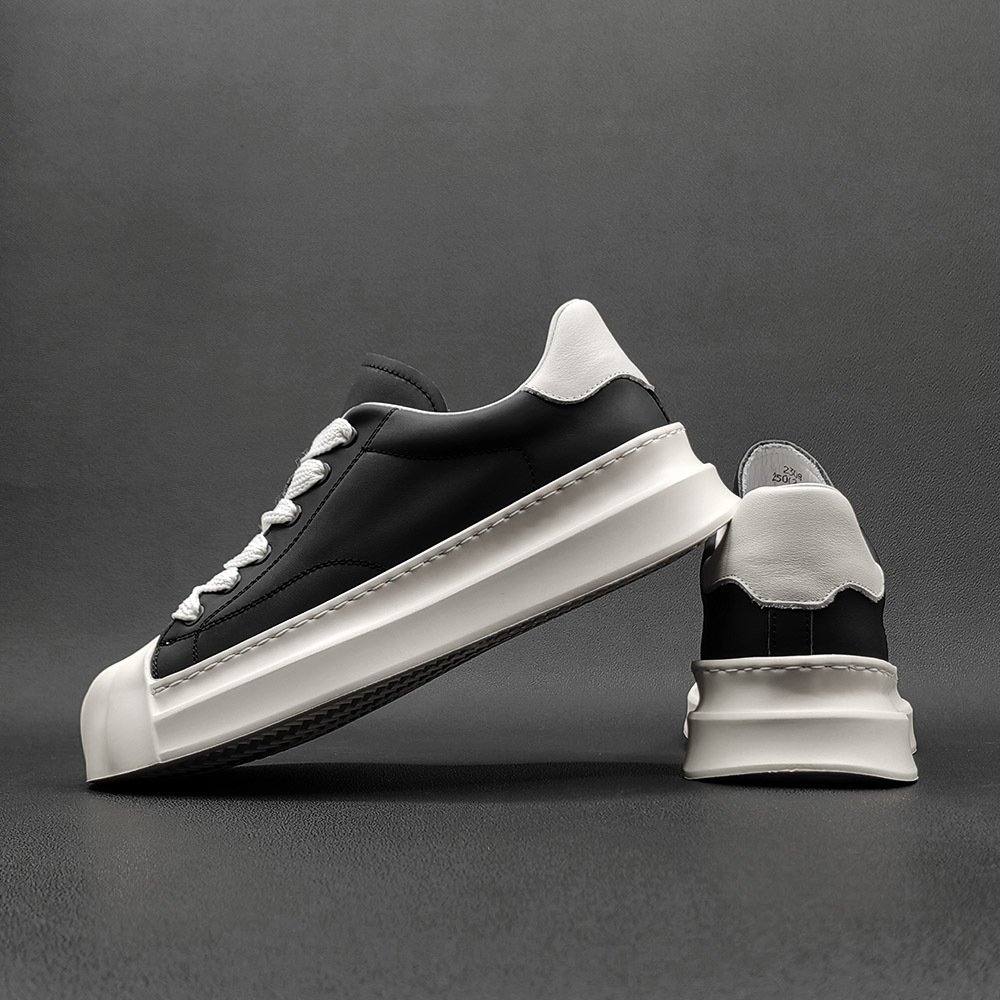 2024 new fashion men's casual sports shoes soft sole wear-resistant anti-slip sports skateboard shoes lace-up walking shoes
