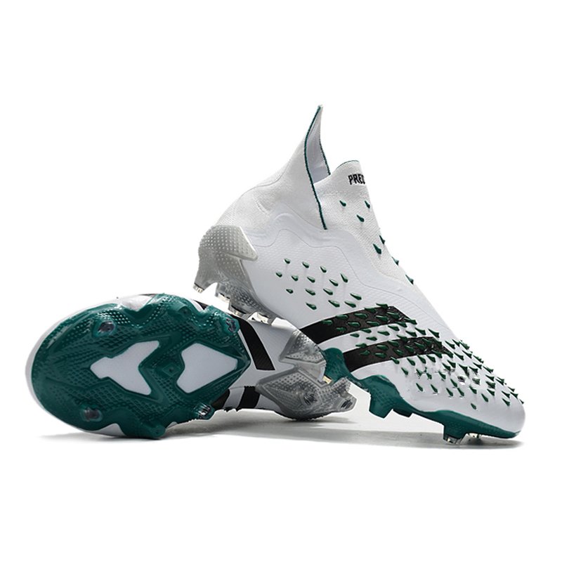 Grey White 21 Generation Middle Knit Football Boots, Predator EQT Predator Freak + FG Soccer Shoes