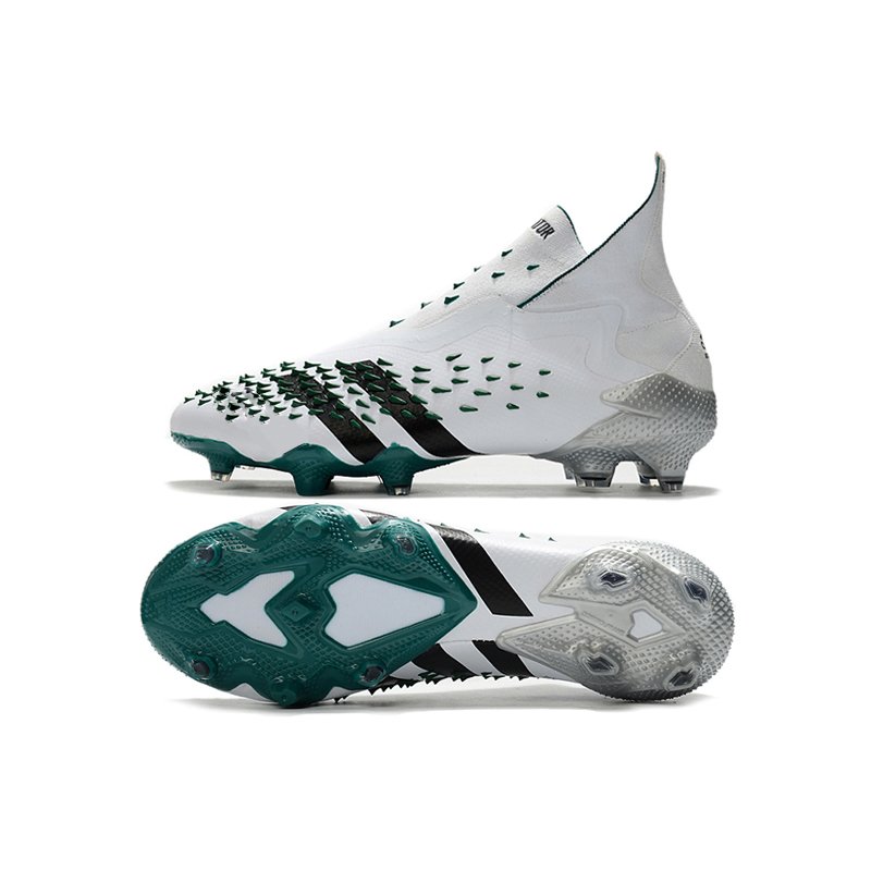 Grey White 21 Generation Middle Knit Football Boots, Predator EQT Predator Freak + FG Soccer Shoes
