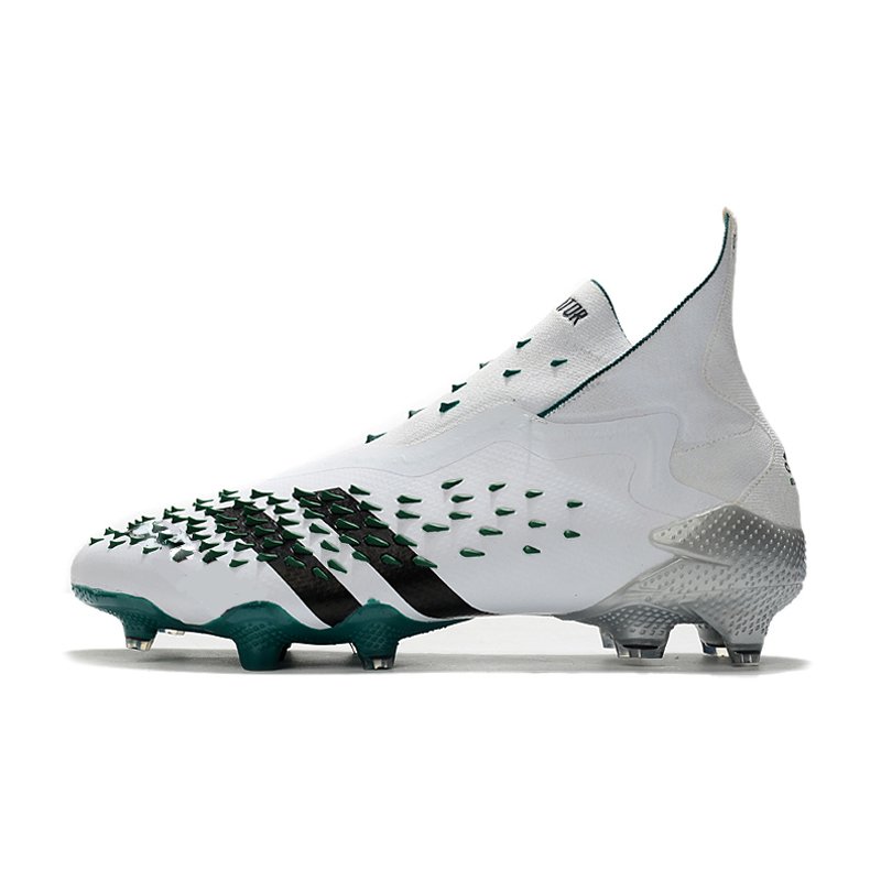 Grey White 21 Generation Middle Knit Football Boots, Predator EQT Predator Freak + FG Soccer Shoes