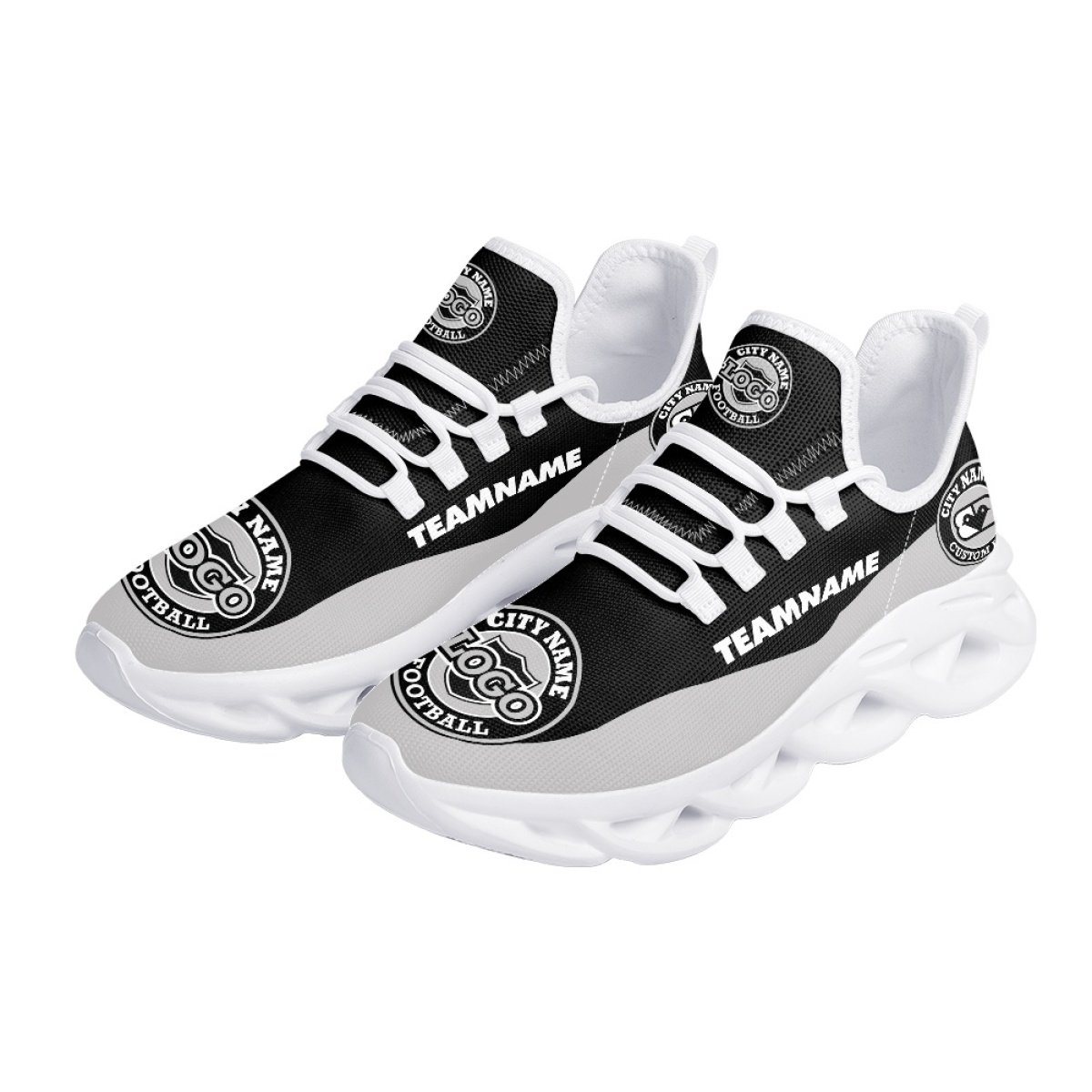 Low MOQ Trademark Soccer Latest Style Customized Men Plus Big Size Platform Shoes Breathable Sport Running Shoes