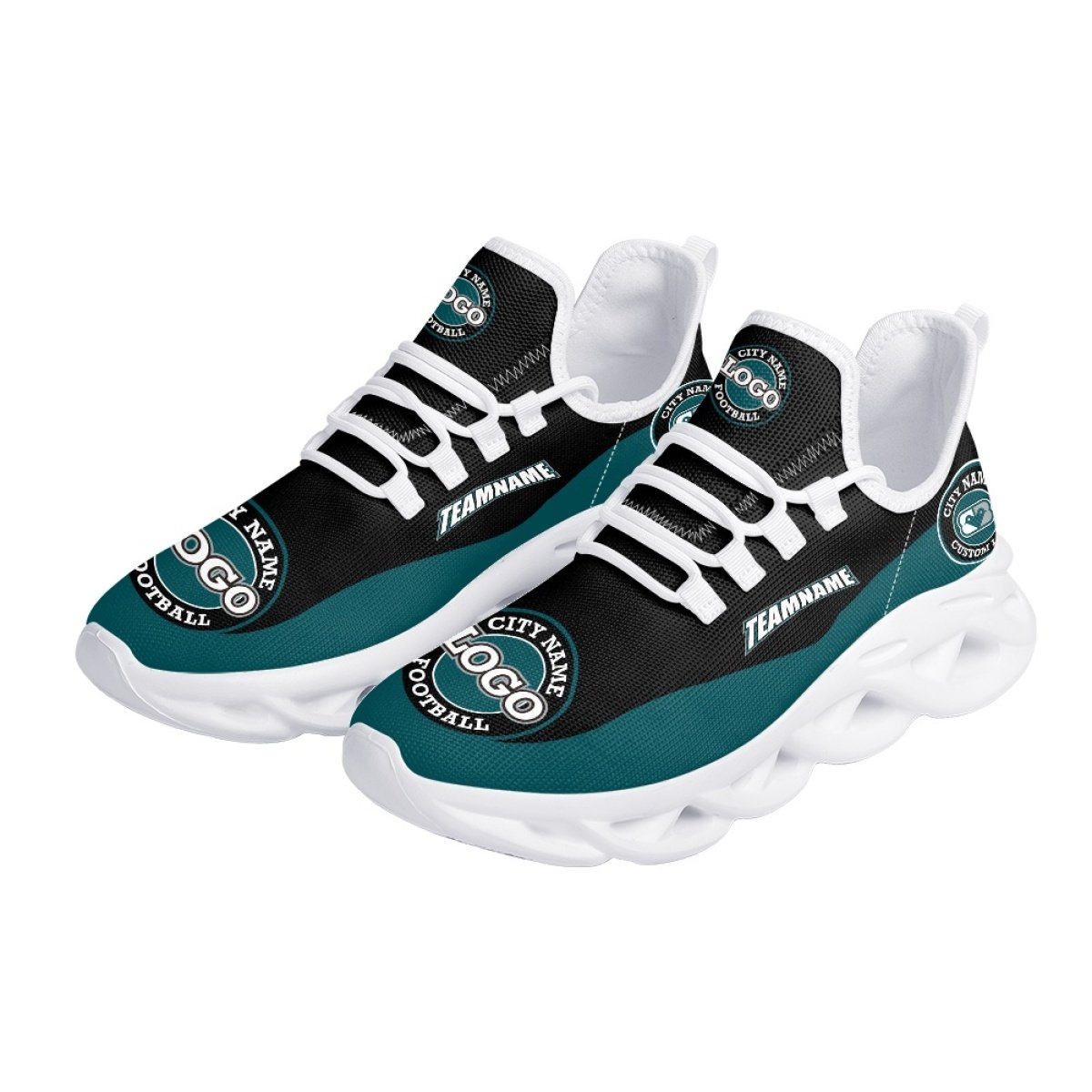 Low MOQ Trademark Soccer Latest Style Customized Men Plus Big Size Platform Shoes Breathable Sport Running Shoes