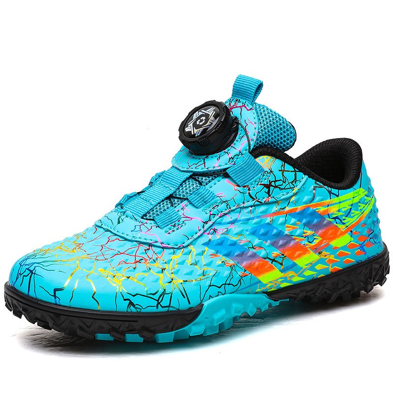 Children's Football Shoes Low-top Lace Up Soccer futsal shoes Football Boots Button TF Team Boy's Girls' Footwear Sneakers