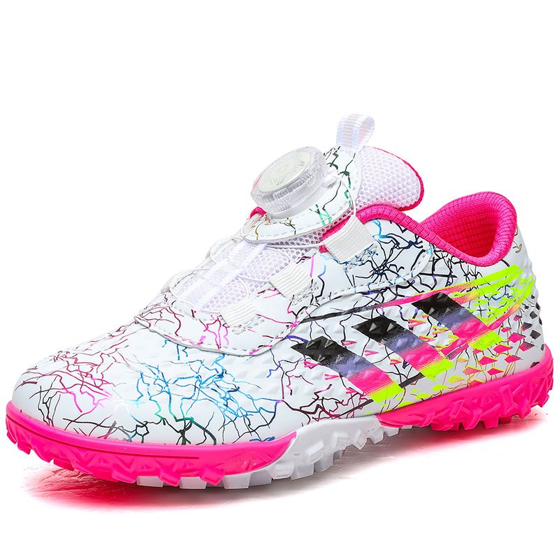 Children's Football Shoes Low-top Lace Up Soccer futsal shoes Football Boots Button TF Team Boy's Girls' Footwear Sneakers
