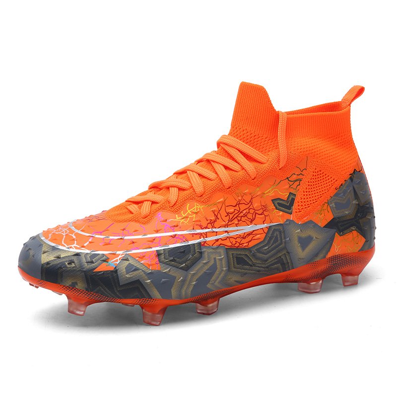 Brand Logo Custom High Top Professional AG FG TF Women Boys Training Football Shoes Long Nail Spike Soccer Cleats Boots for Men
