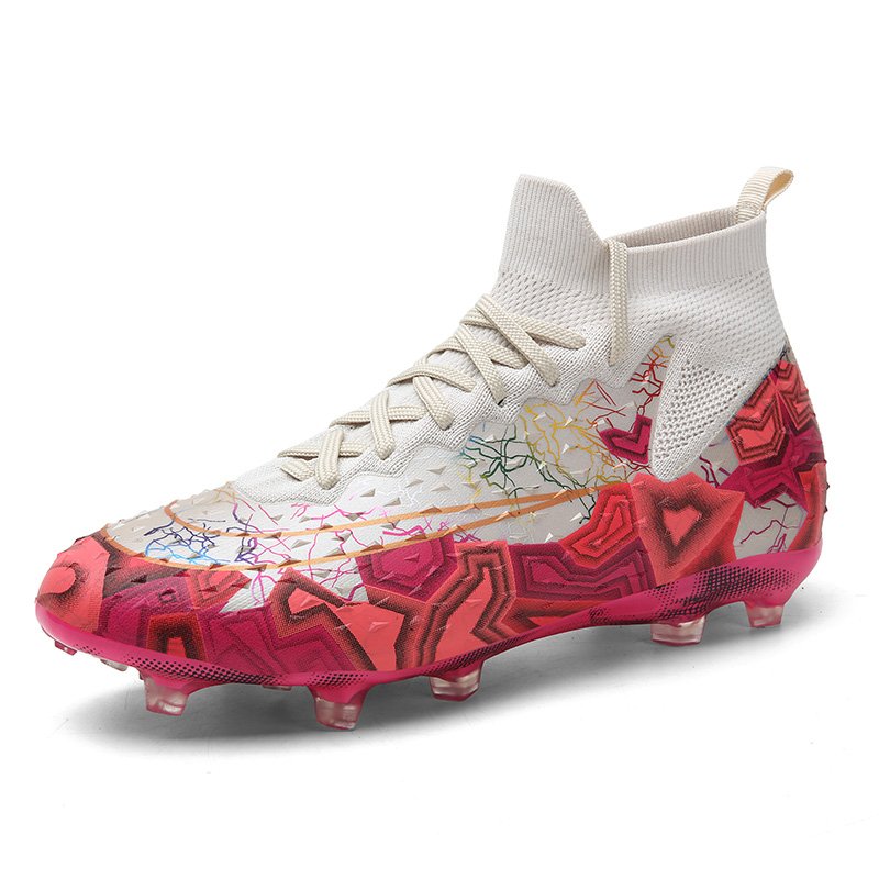 Brand Logo Custom High Top Professional AG FG TF Women Boys Training Football Shoes Long Nail Spike Soccer Cleats Boots for Men