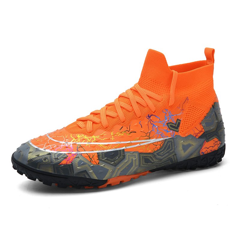 Brand Logo Custom High Top Professional AG FG TF Women Boys Training Football Shoes Long Nail Spike Soccer Cleats Boots for Men