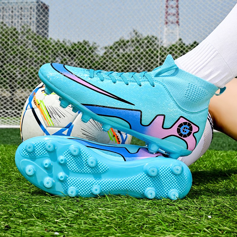 OEM/ODM customize new sport futsal black leather soccer football indoor shoes