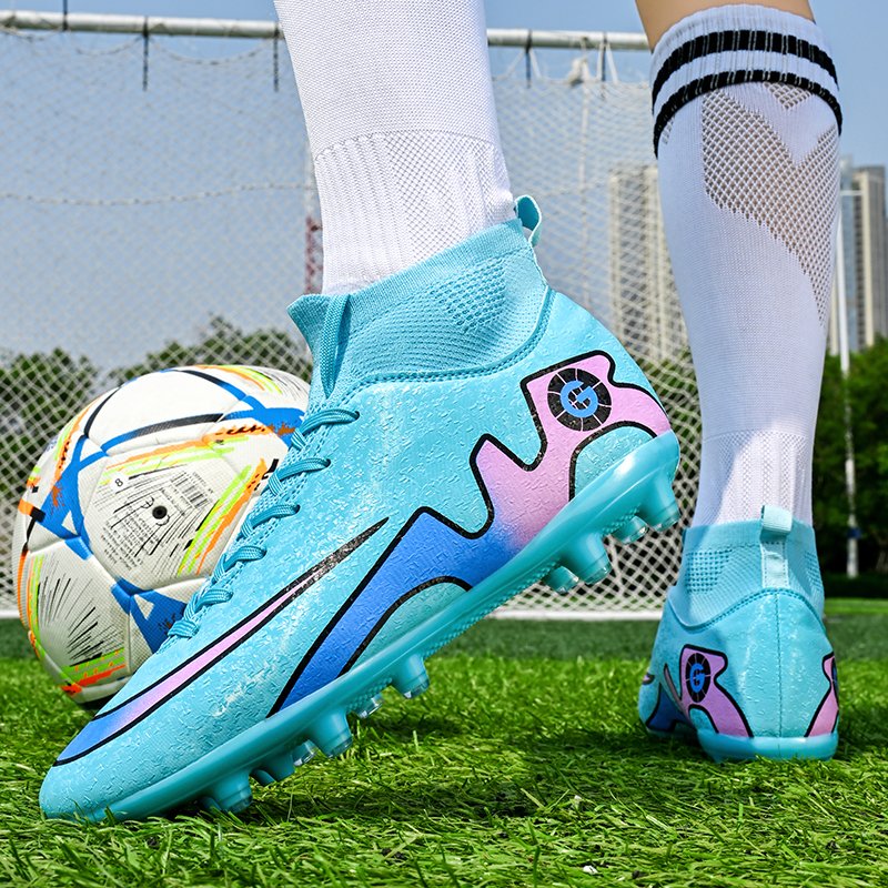 OEM/ODM customize new sport futsal black leather soccer football indoor shoes