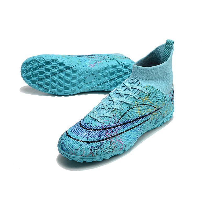 Factory Outlet Unisex Autumn High Top Adult Training Game Sneakers Indoor Outdoor Lawn Youth Student Sport Soccer Shoes TF/AG