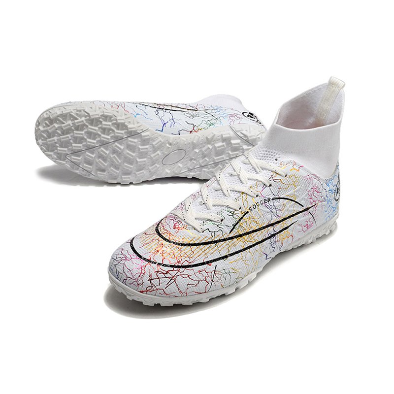 Factory Outlet Unisex Autumn High Top Adult Training Game Sneakers Indoor Outdoor Lawn Youth Student Sport Soccer Shoes TF/AG