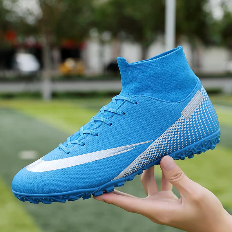 Soccer shoes high top long spikes broken spikes children's professional training sneakers 48 yards sports shoes for men