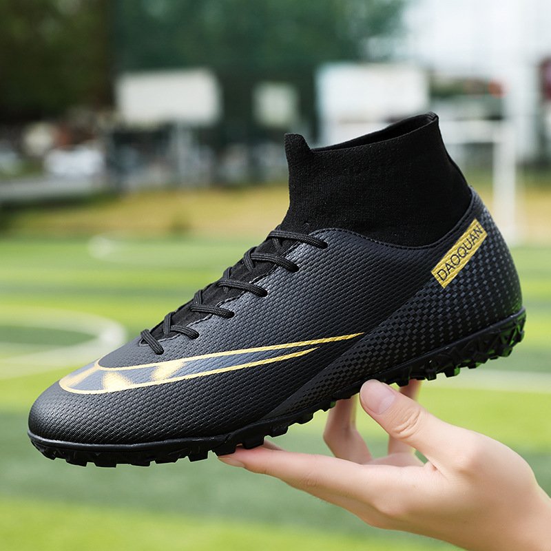 Soccer shoes high top long spikes broken spikes children's professional training sneakers 48 yards sports shoes for men