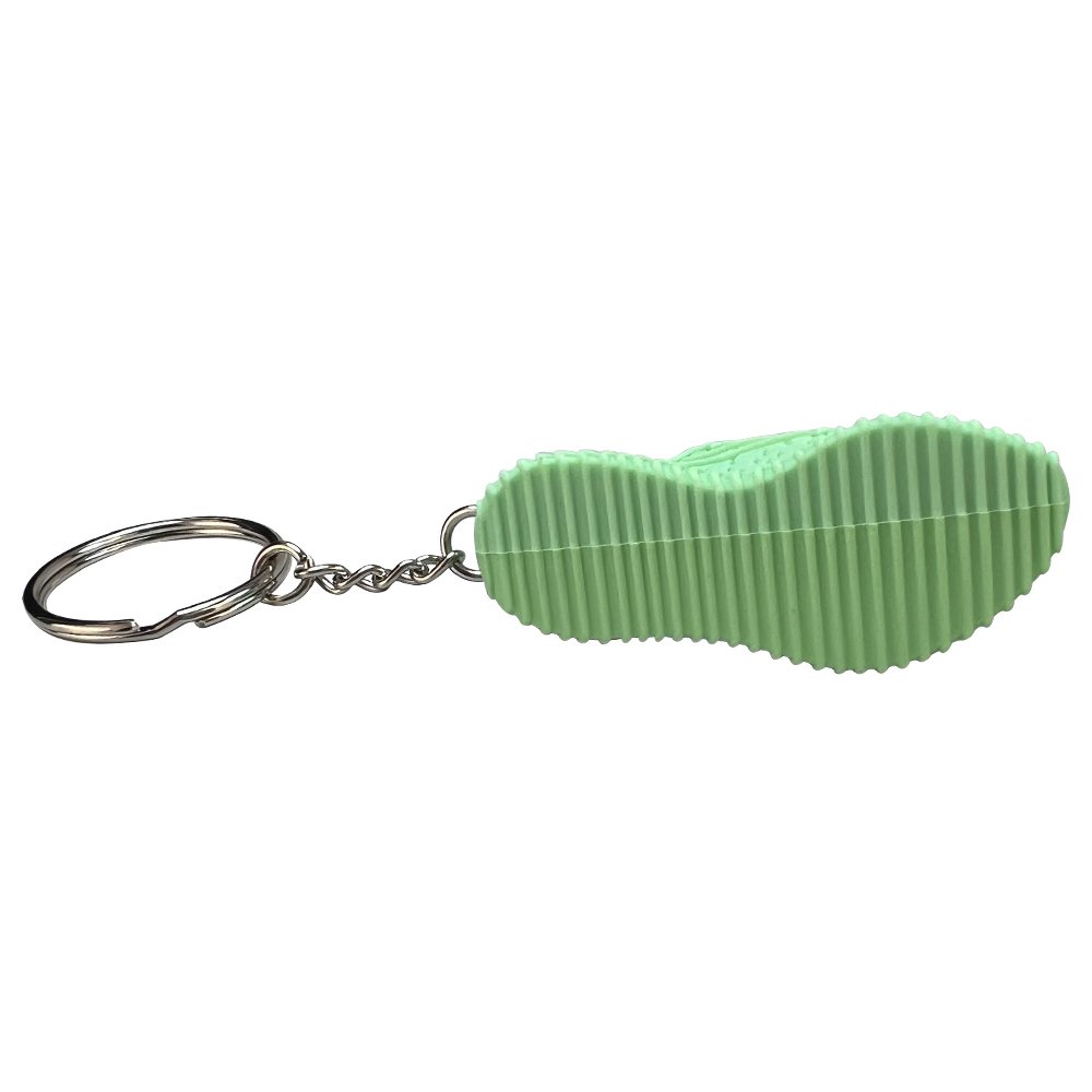 Pvc 3D Mini Shoes Soccer Shoe Keychain Green Color Shoes Charm Keychain