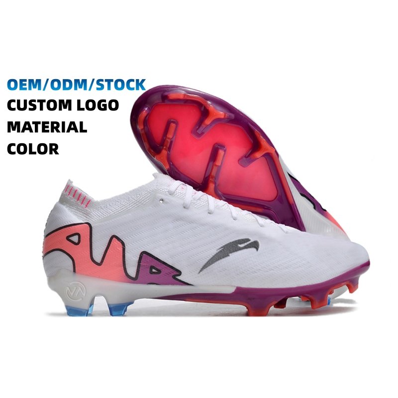 Factory sample customization of men's sports football shoes, indoor original football shoes, super woven five-a-side football sh