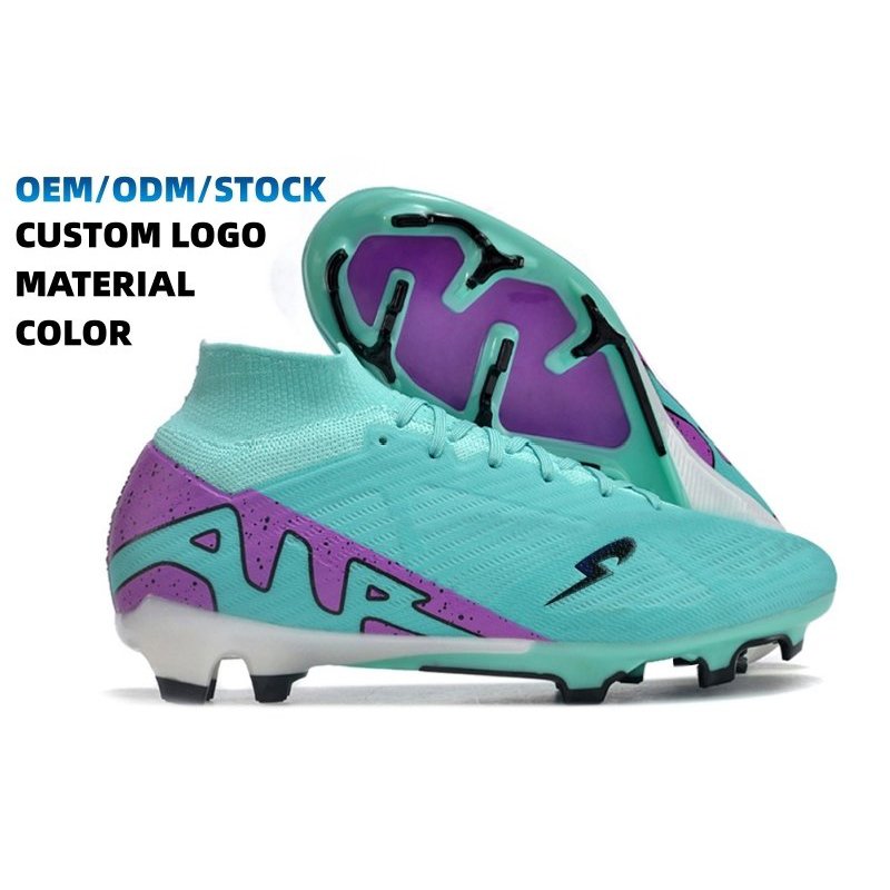 Factory sample customization of men's sports football shoes, indoor original football shoes, super woven five-a-side football sh